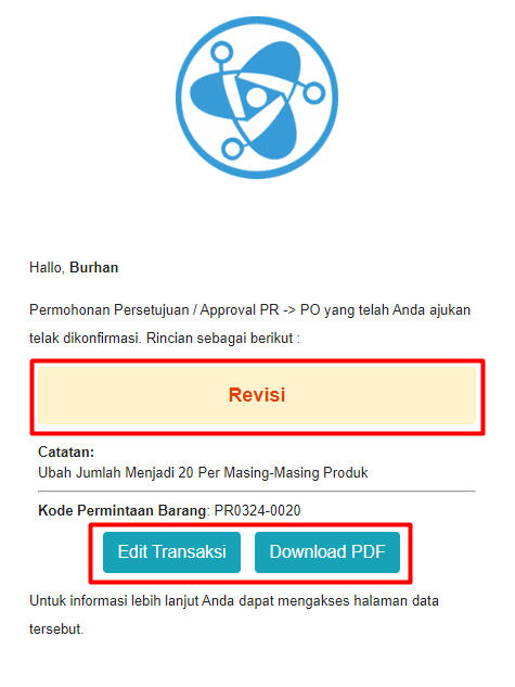 Email Notifikasi Approval Revisi