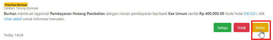 Tombol Revisi