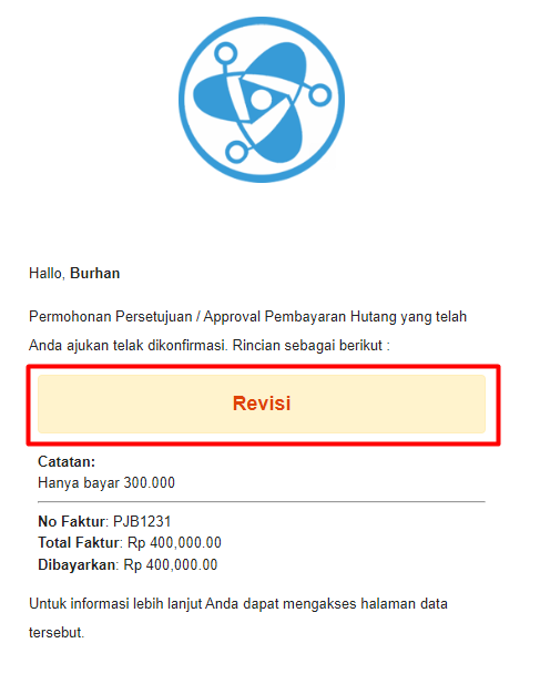 Email Permohonan Revisi