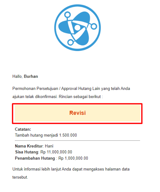 Email Notifikasi Approval Revisi