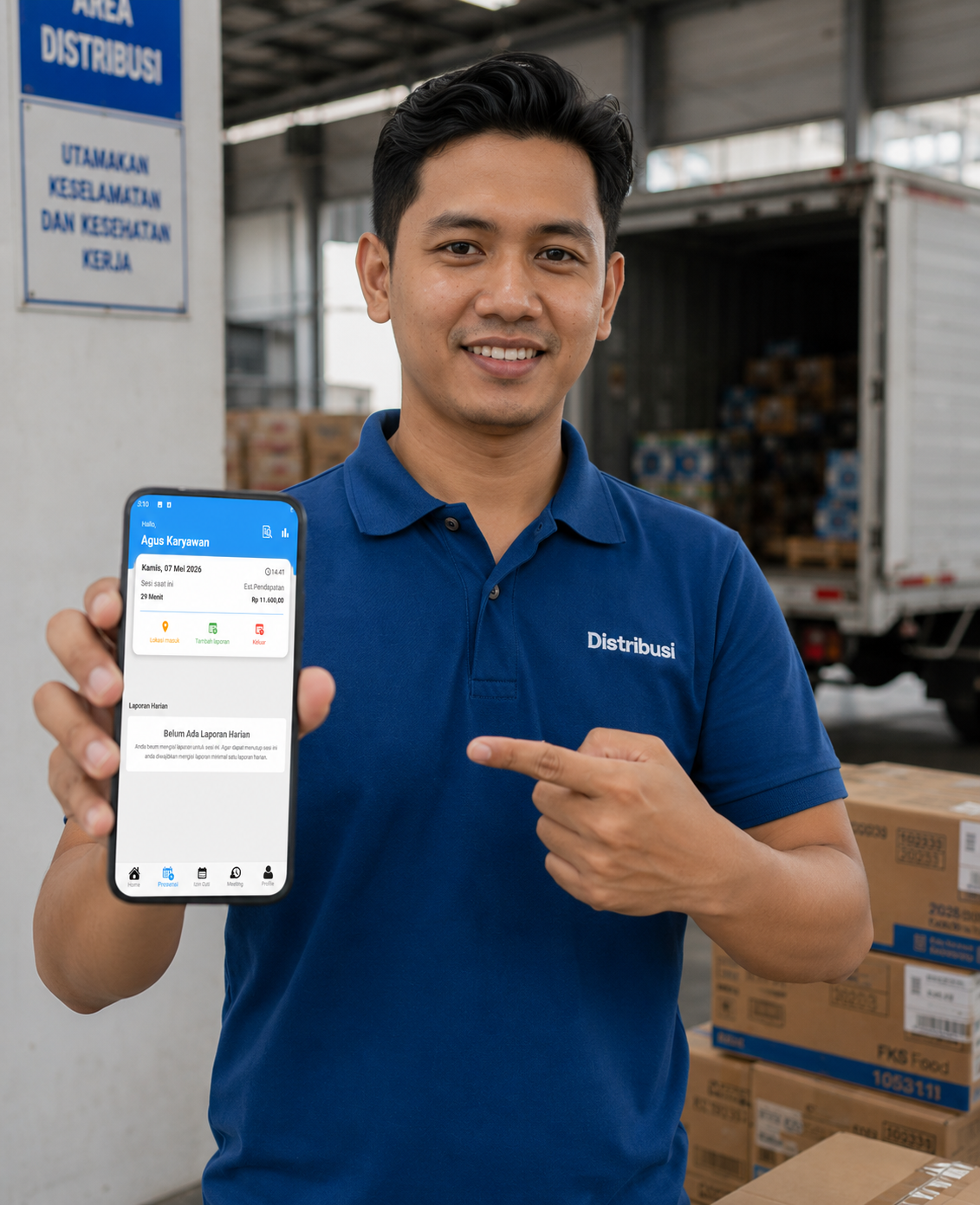 Presensi Karyawan FMCG Erzap Teams