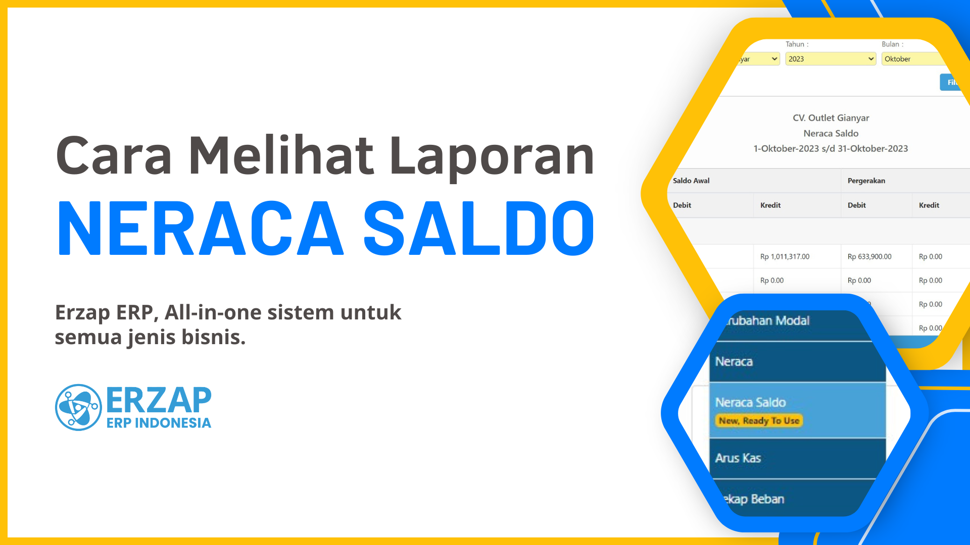 Tutorial Cara Melihat Laporan Neraca Saldo di ERZAP